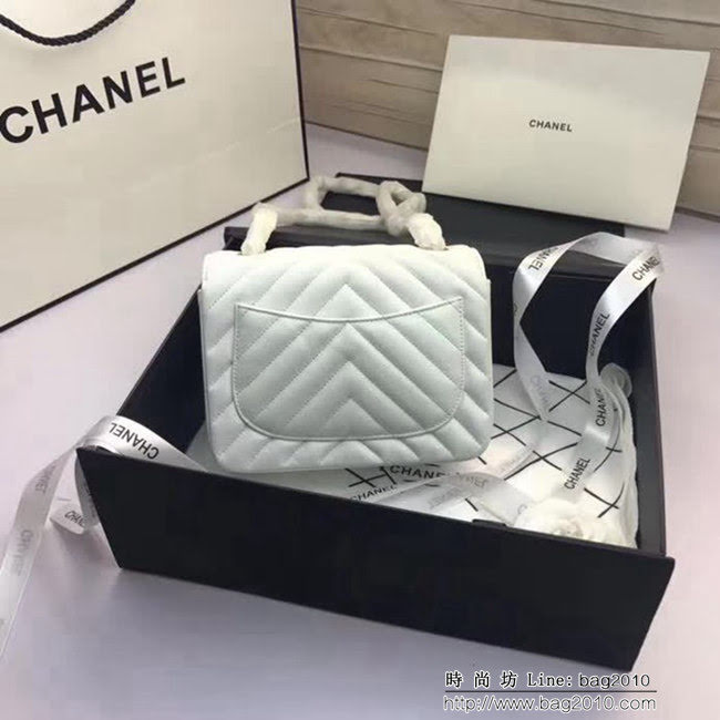 香奈兒CHANEL 升級版V線1115進口球紋皮單肩斜挎鏈條包 DSC1804